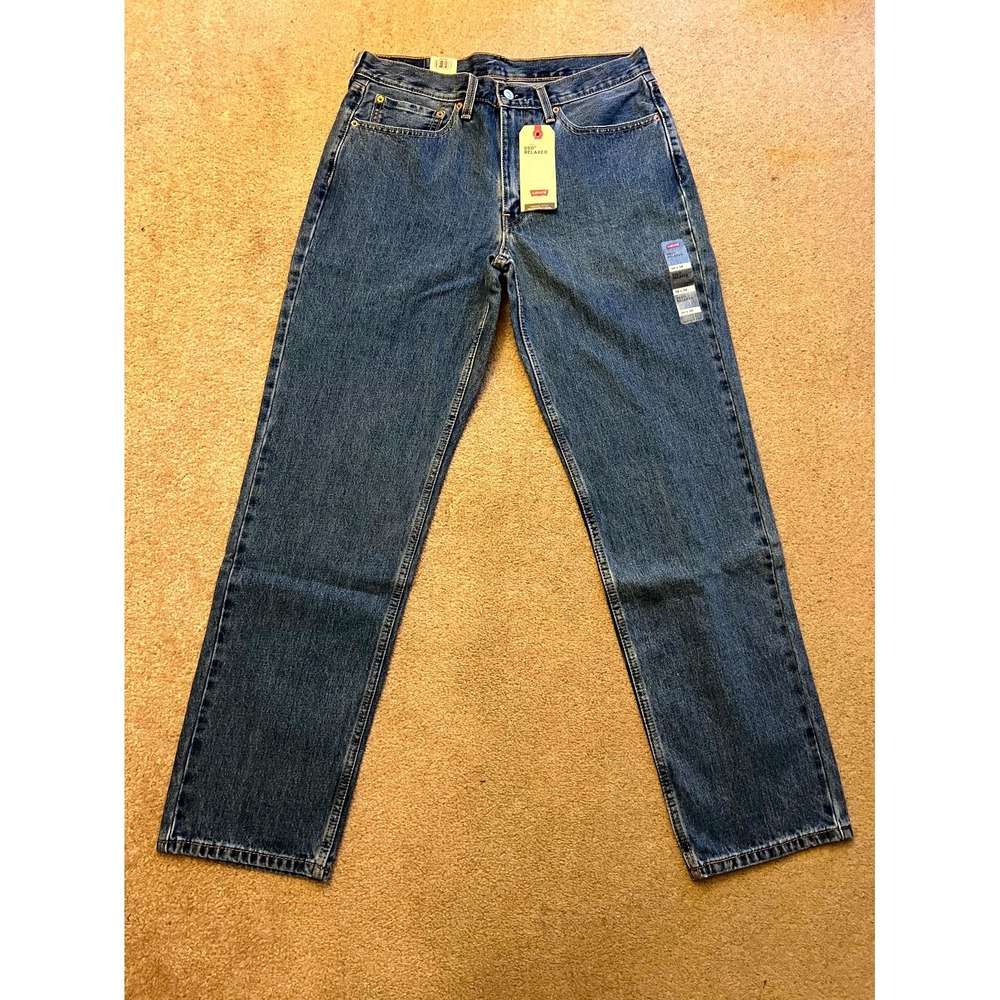 Levi's 550 Jeans Mens 34x34 Blue Denim Relaxed Fit Medium Wash Grunge Streetwear